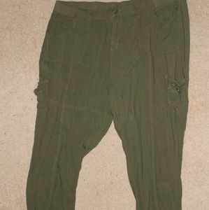 Olive Green Cargo Style Pants